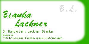 bianka lackner business card